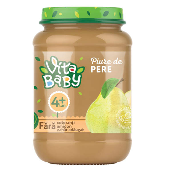 Пюре Vita Baby з груш, без цукру, 180 г - Pampik