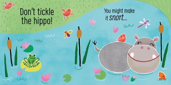 Интерактивная книга Don't Tickle the Hippo! - Sam Taplin, англ. язык (9781474968713) - Pampik - 2