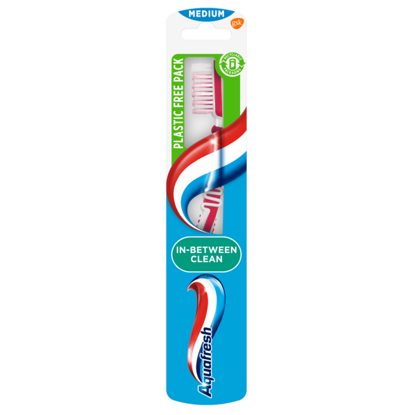 Зубная щетка Aquafresh In-between Clean, средняя, розовый - Pampik