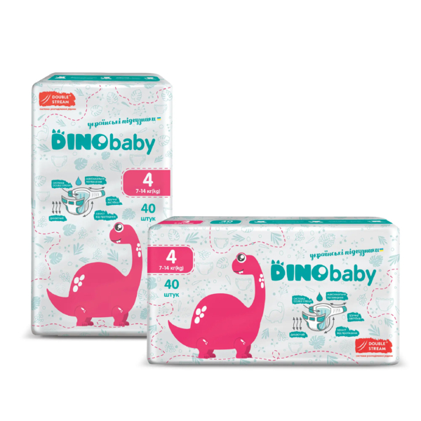 Підгузки на липучках DinoBaby 4 (7-14 кг), 40 шт. - Pampik - 3