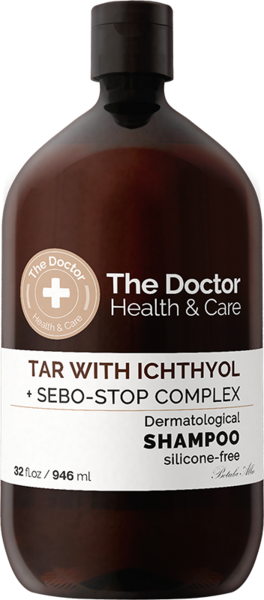 Шампунь The Doctor Health&Care Tar With Ichthyol + Sebo-Stop Complex Shampoo, 946 мл - Pampik