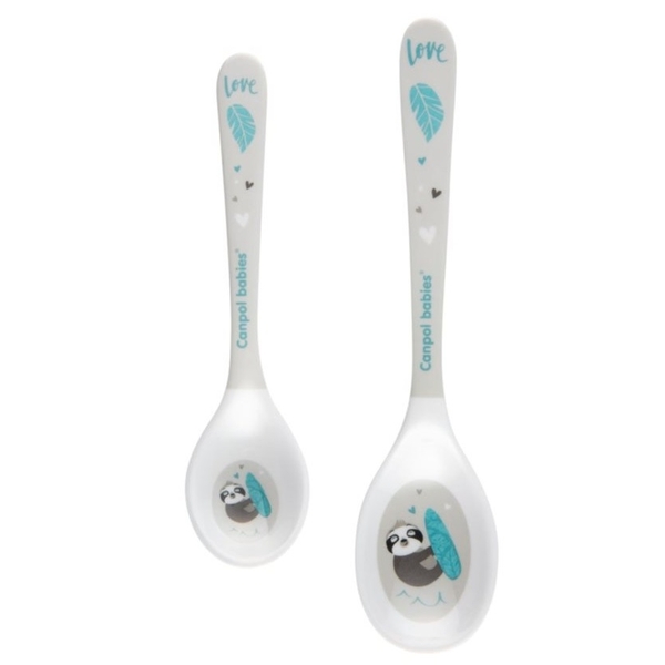 Набір ложечок з меламіну Canpol babies Exotic Animals, 2 шт., сірий (4/530_grey) - Pampik