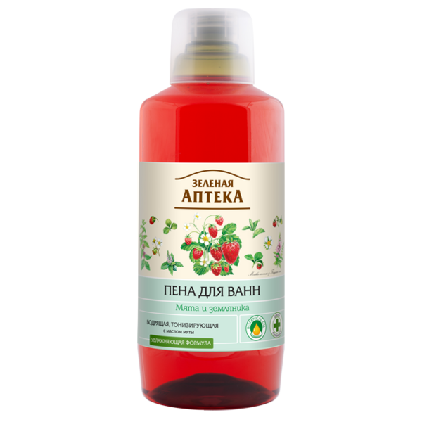 Піна для ванн Зелена аптека М'ята та суниця 1 л - Pampik