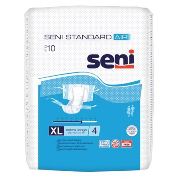 Підгузки для дорослих Seni Standard Air, extra large, 10 шт. (SE-094-XL10-SA1) - Pampik