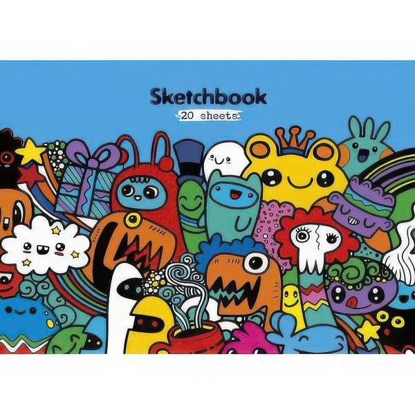 Альбом для малювання Star блакитний 20 аркушів (PB-GB-020-443) - Pampik