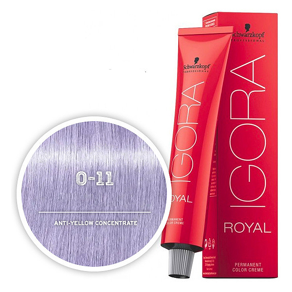 Фарба-мікстон для волосся Schwarzkopf Professional Igora Royal New, відтінок 0-11 (антижовтий концентрат), 60 мл (2682959) - Pampik - 2