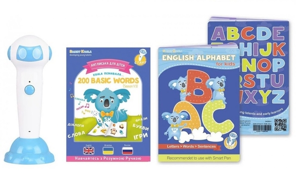 Стартовий набір Smart Koala English 1 сезон, Книга інтерактивна Англійський алфавіт (SKS01BWEA1) - Pampik
