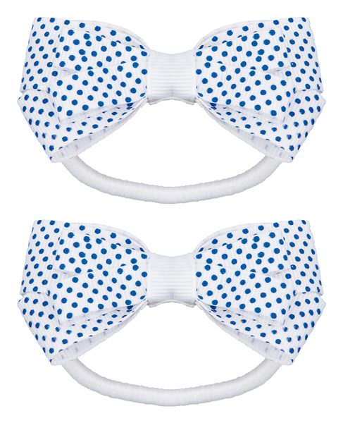 Набор резинок для волос в виде бантика Titania, 2 шт., белый (7899 GIRL B) - Pampik