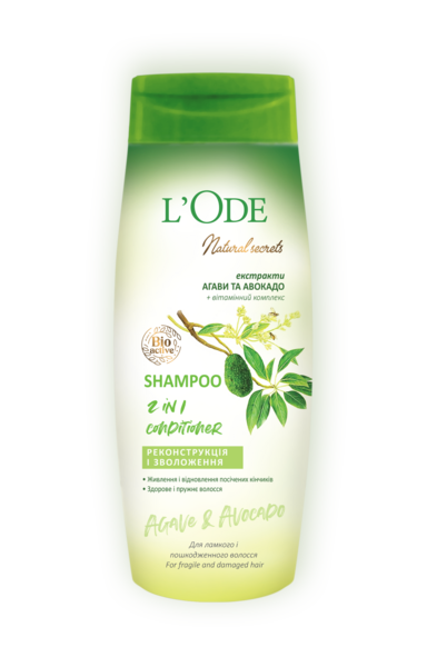 Шампунь L'Ode Natural Secrets, для ламкого та пошкодженого волосся, 400 г - Pampik