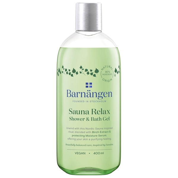 Гель для душу Barnangen Sauna Relax з екстрактом берези, для жирної та комбінованої шкіри, 400 мл (2472730) - Pampik