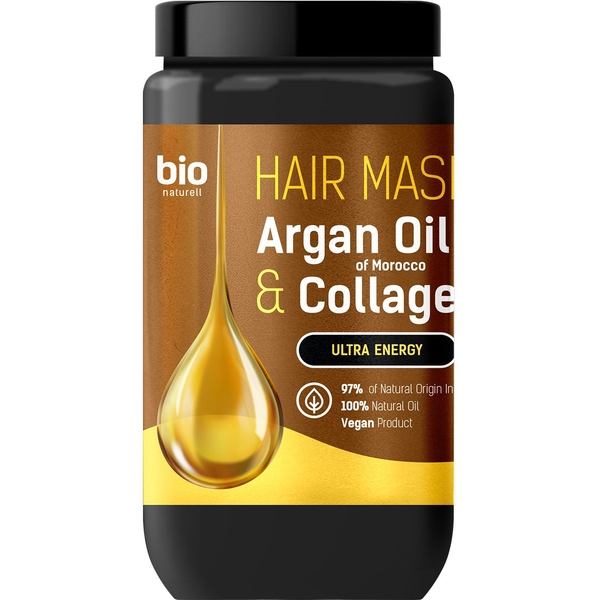 Маска для волосся Bio Naturell Argan Oil of Morocco & Collagen Ультраенергія, 946 мл - Pampik