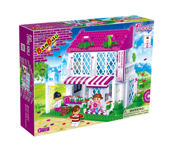 Конструктор BanBao Люблячий світ Квітковий магазин, 425 елементів (6102) - Pampik