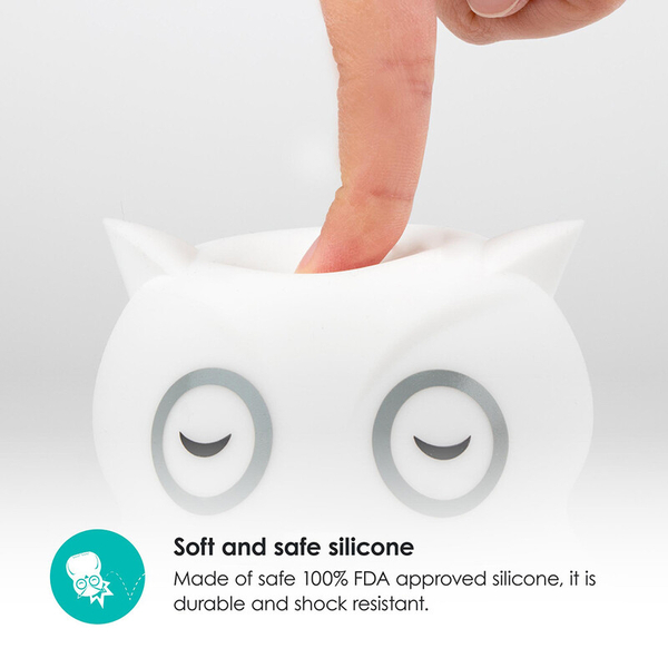 Нічник силіконовий BBluv Hibu, білий (B0154) - Pampik - 4