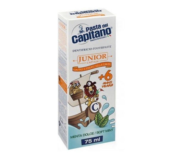 Зубная паста Pasta Del Capitano Junior Soft Mint 6+, 75 мл - Pampik