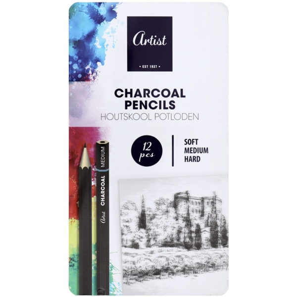 Набор карандашей угольных Artist черный 12 шт. (849905) - Pampik