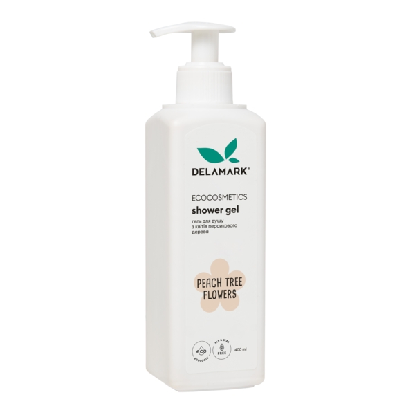 Гель для душу DeLaMark з ароматом квітів персикового дерева, 400 мл - Pampik