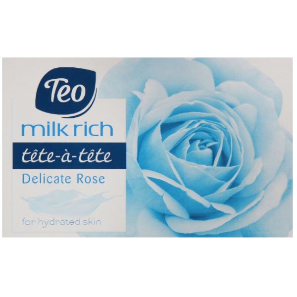 Мило тверде Тeo Milk Rich Tete-a-Tete Delicate rose, блакитний, 100 г (58084) - Pampik