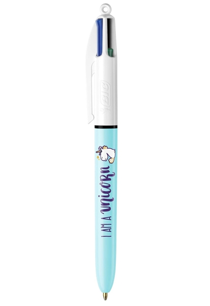Ручка шариковая BIC 4 Colours Messages, 1 мм, 4 цвета, 1 шт. (9649051) - Pampik