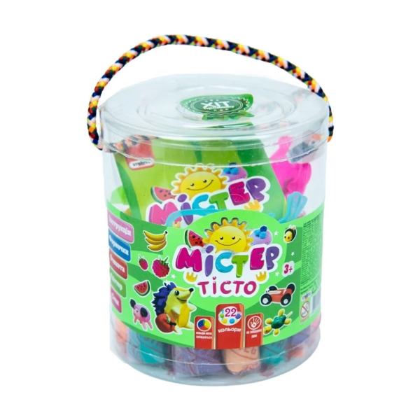 Набір тіста для ліплення Strateg Містер тісто, 22 кольори (71810) - Pampik