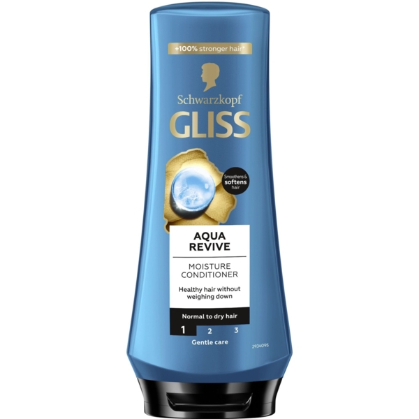 Бальзам Gliss Aqua Revive для нормального та сухого волосся, 200 мл - Pampik