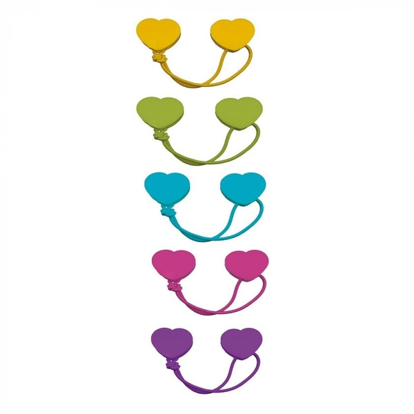 Набор разноцветных резинок для волос Titania Сердечко, 5 шт. (7983 GIRL) - Pampik - 2