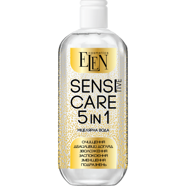Мицеллярная вода Elen Cosmetics Sensitive Care 5в1, 500 мл - Pampik