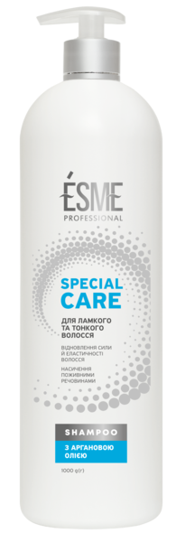 Шампунь з дозатором Esme Special Care з аргановою оліею, 1 л - Pampik
