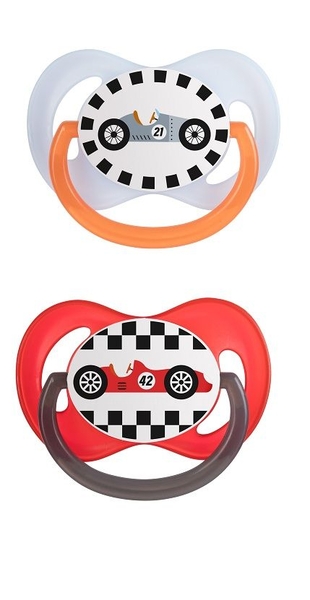 Силиконовая симметричная пустышка Canpol babies Racing, 6-18 мес., 2 шт. (22/635) - Pampik