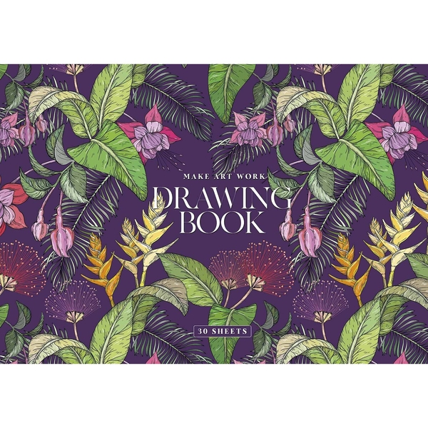 Альбом для малювання Школярик Квіти клеєний блок А4 30 аркушів (PB-GB-030-430) - Pampik