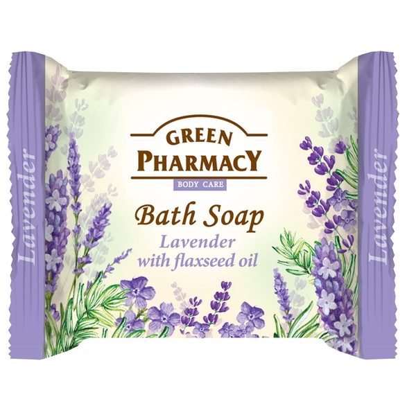 Мыло Зеленая Аптека Bath soap Lavender with flaxseed oil, 100 г - Pampik