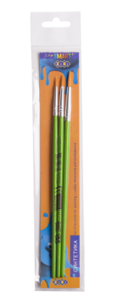 Набір пензликів ZiBi Kids Smart №1, №3, №5 з синтетичним ворсом 3 шт (ZB.6966SR-3) - Pampik