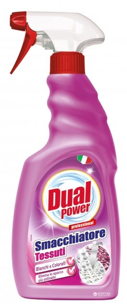 Жидкое средство для удаления пятен с белых и цветных вещей Dual Power, 500 мл - Pampik