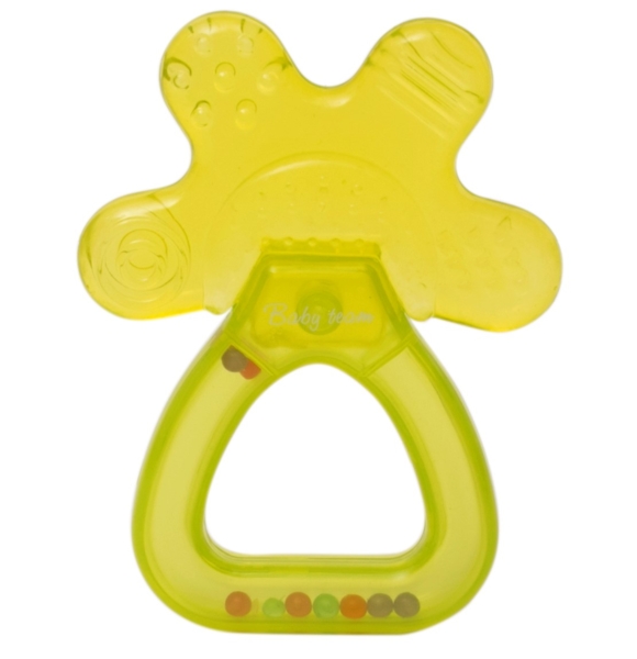 Прорізувач-брязкальце з водою Baby Team, салатовий (4036) - Pampik