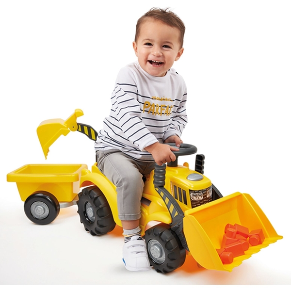 Трактор-погрузчик Ecoiffier Макси для катания малыша с прицепом (7850) - Pampik - 8