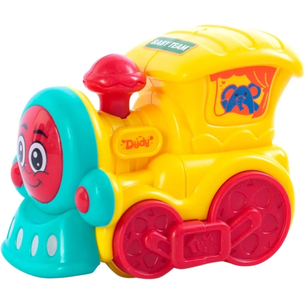 Паровозик Baby Team инерционный, желтый (8620_паровозик желтый) - Pampik