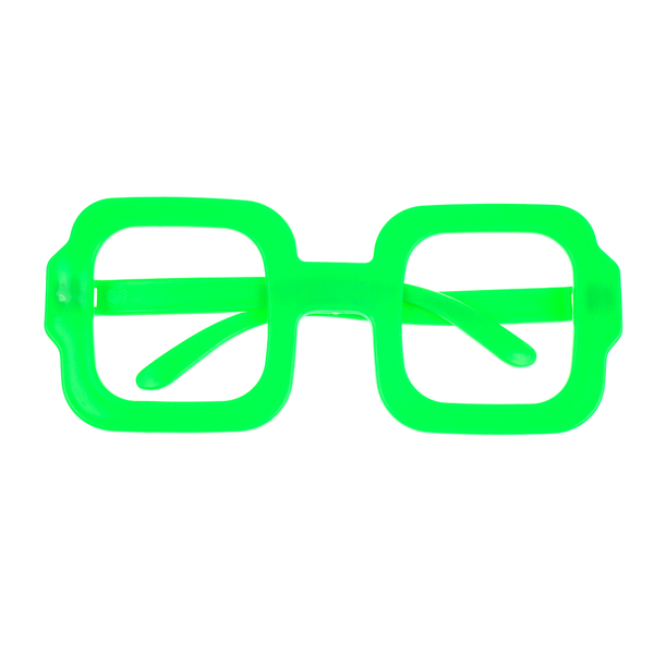 Очки карнавальные Offtop Прямоугольник, зеленый (870175) - Pampik