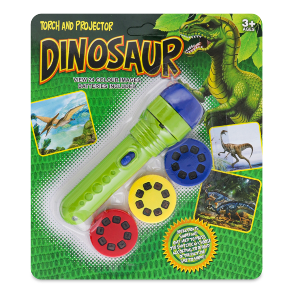 Фонарик с проектором Offtop, Динозавры (860246) - Pampik