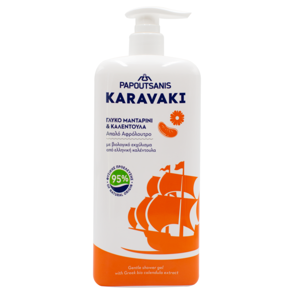 Гель для душу/піна для ванни Karavaki Календула та Мандарин, 750 мл - Pampik