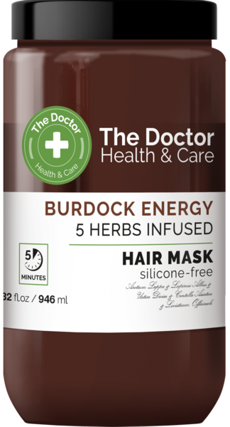 Маска для волосся The Doctor Health&Care Burdock Energy 5 Herbs Infused Hair Mask, 946 мл - Pampik