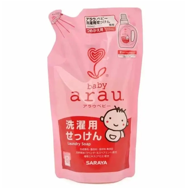 Рідина для прання дитячого одягу Arau Baby, запаска, 720 мл (25870) - Pampik