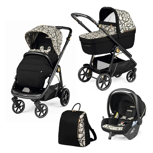 Коляска Peg-Perego Veloce Grafic Gold Lounge, 3в1, чорний (PACK-VEL31LG000002) - Pampik
