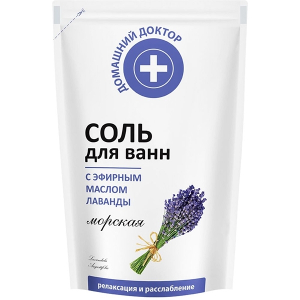 Соль для ванн Домашний Доктор с лавандой 500 г - Pampik