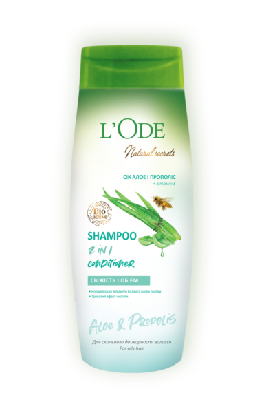 Шампунь L'Ode Natural Secrets, для схильного до жирності волосся, 400 г - Pampik