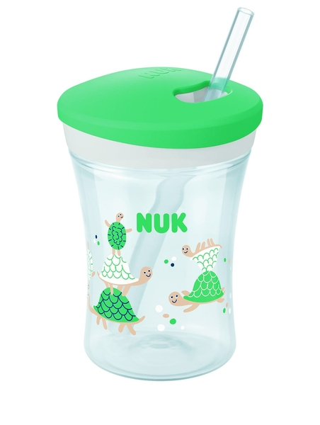 Поїльник Nuk Evolution Action Cup, 230 мл, зелений (3952384) - Pampik