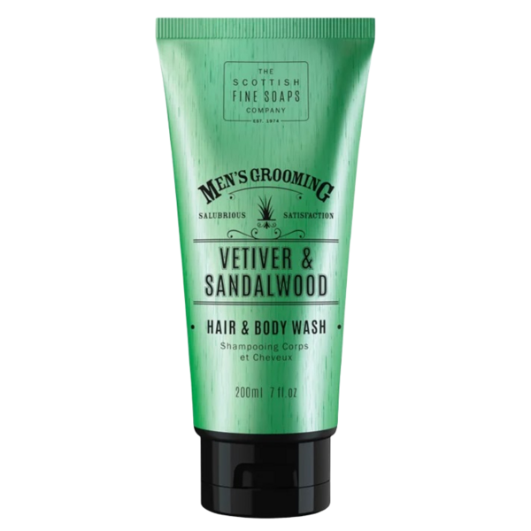 Гель для тіла та волосся Scottish Fine Soaps Vetiver&Sandalwood Hair Body Wash, 150 мл (105009) - Pampik