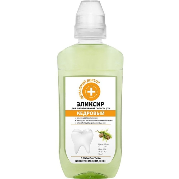 Эликсир для ополаскивания полости рта Домашний Доктор Кедровый, 300 мл - Pampik
