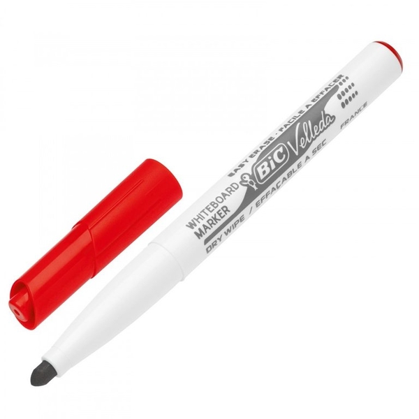 Маркер для досок BIC Velleda 1741, 1,6 мм, красный, 1 шт. (9581691) - Pampik