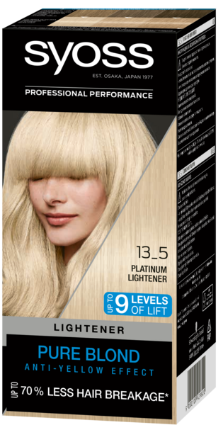 Стійка фарба для волосся Syoss, відтінок 13-5 (Платиновий Освітлювач), 135 мл - Pampik