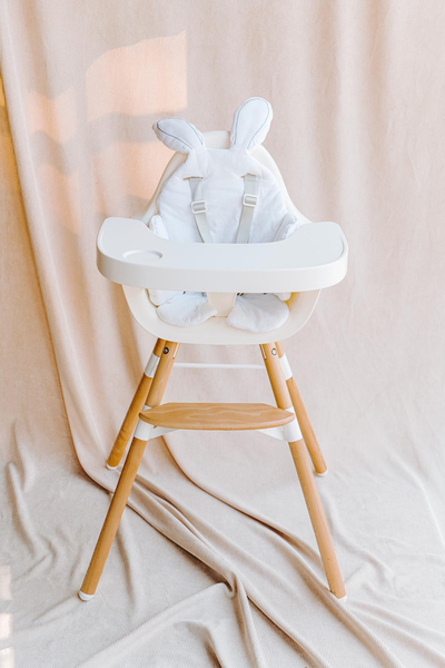 Стілець для годування Childhome Evolu 2 з бампером, білий (CHEVOCHNW) - Pampik - 12