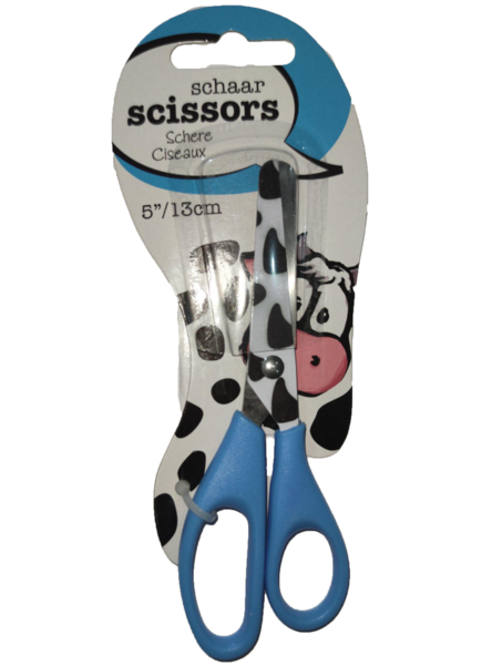 Ножиці канцелярські Offtop Зоопарк Корова, блакитний (849942) - Pampik